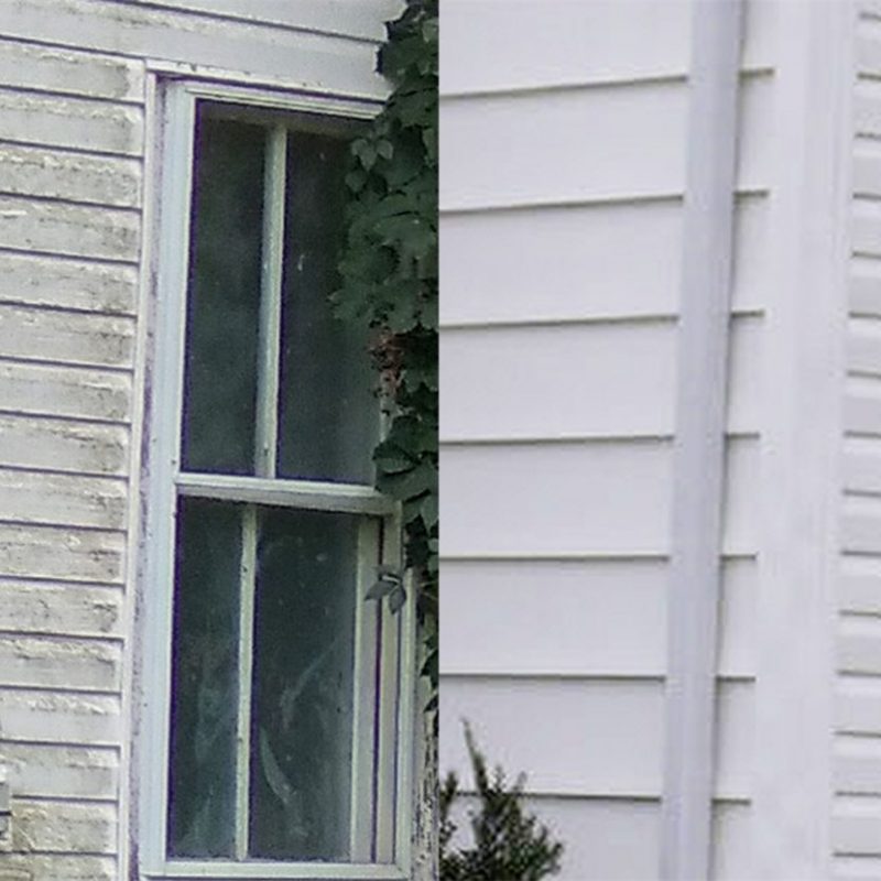 Before and After Washing Your House