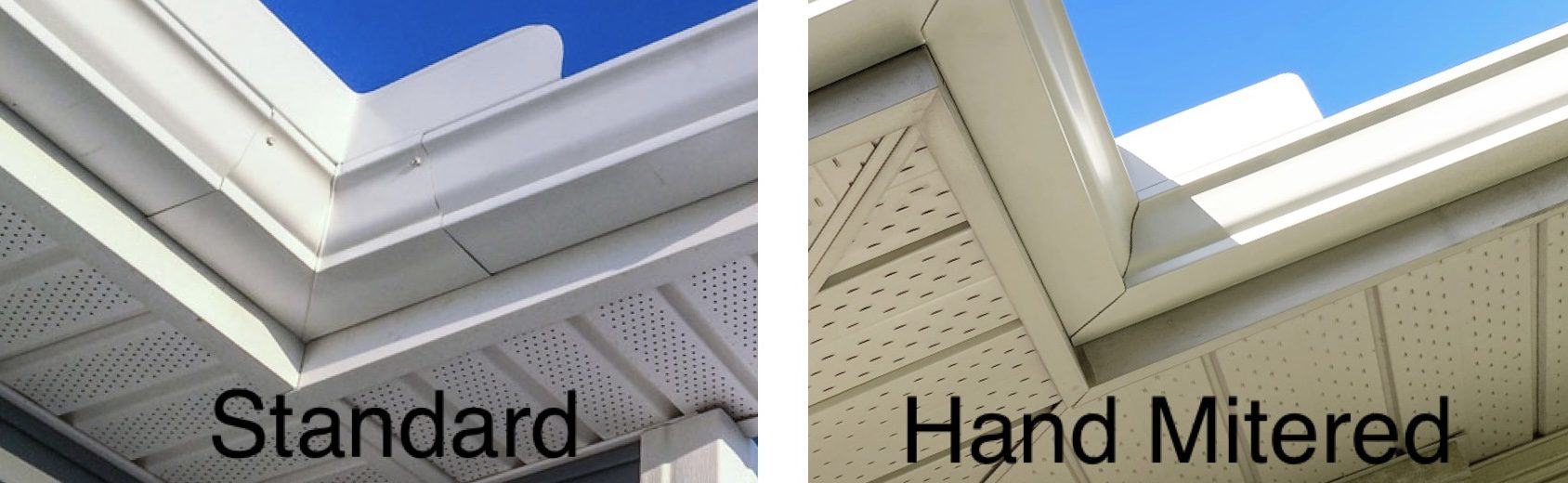 standard vs hand mitered corner